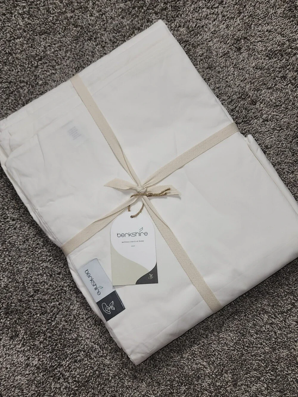 NEW! Berkshire 100% Organic Cotton Duvet Set KING - Off White